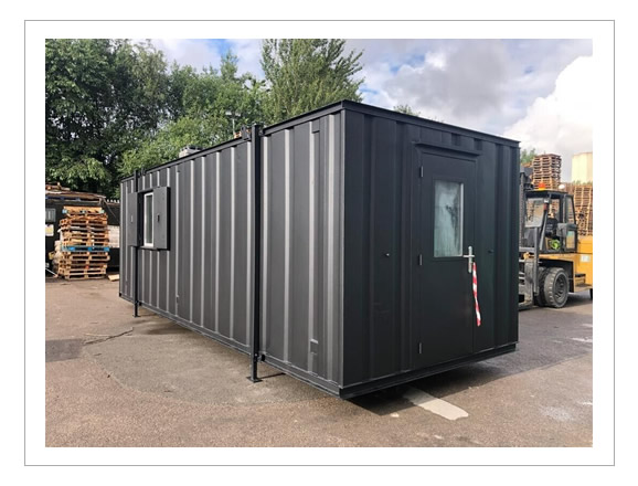 20ft by 8ft used storage container in green