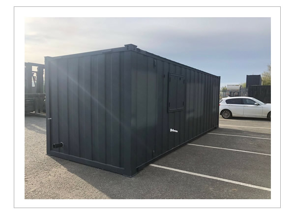 24ft by 9ft anti vandal office in grey