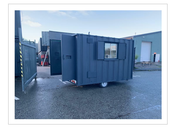 14ft groundhog welfare unit in navy blue